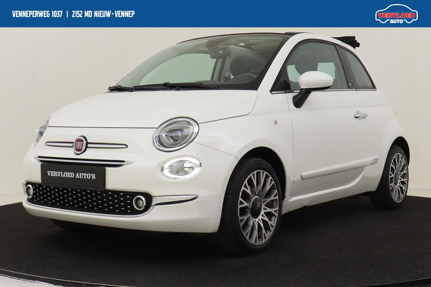 Fiat 500 C - 0.9 TWINAIR TURBO ANNIVERSARIO -CRUISE|A/C|PDC|NAVI|HALFLEDER|BLUETOOTH|16" - AutoWereld.nl