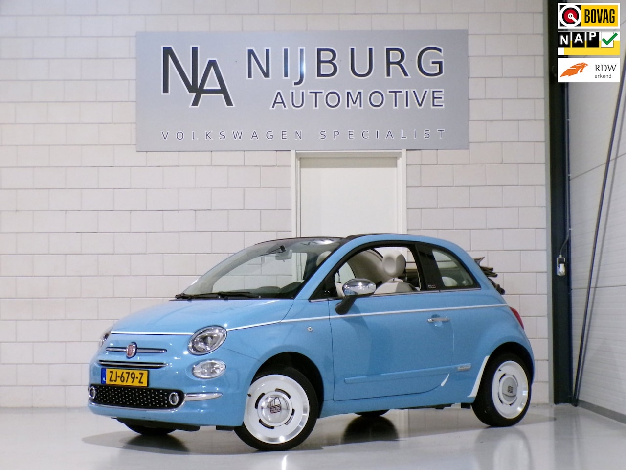 Fiat 500 C - 0.9 TwinAir Turbo Spiaggina 58 "Origineel NL!" Apple-Carplay Parkeersensoren Navigatie Cru - AutoWereld.nl