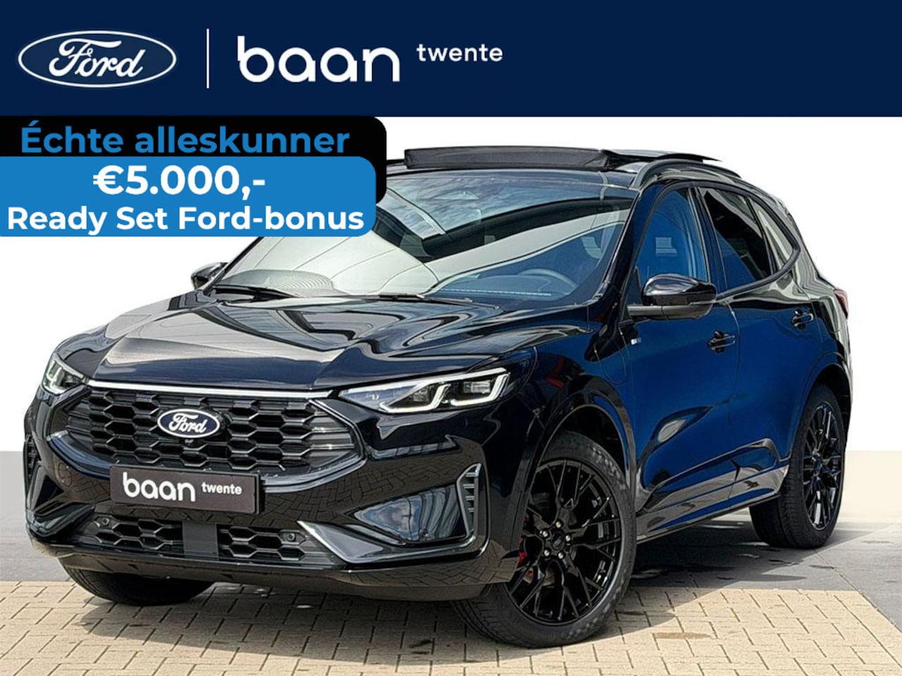 Ford Kuga - 2.5 PHEV ST-Line X | Black Package | Matrix LED | Panorama dak | Trekhaak wegkl. | Agate B - AutoWereld.nl