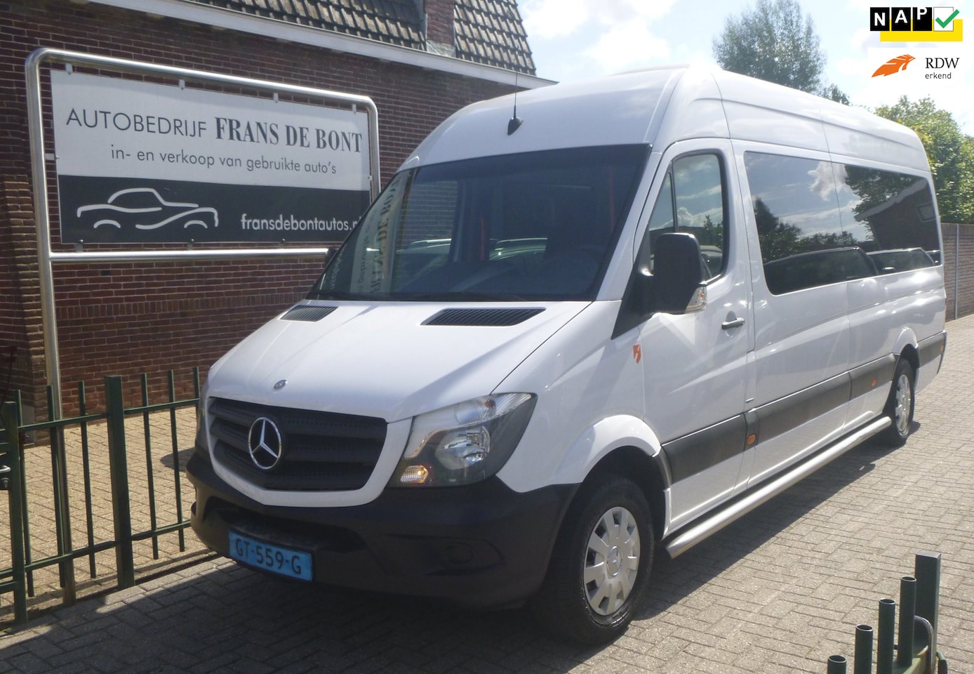 Mercedes-Benz Sprinter - 313 2.2 BlueTEC 432 HD DAK AIRCO 9 PERSOONS ROLSTOEL € 9750 EX BTW - AutoWereld.nl