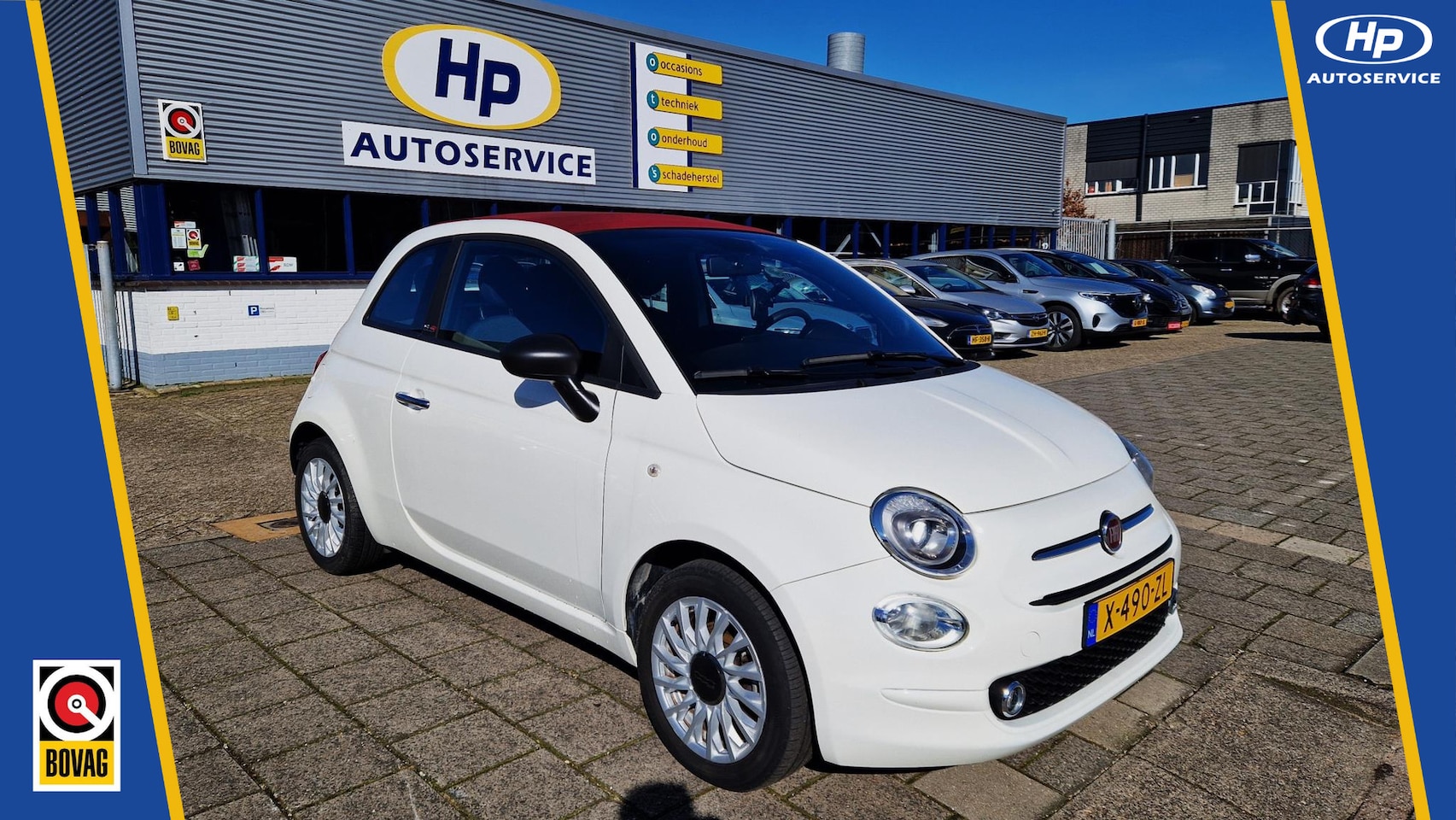 Fiat 500 C - 1.0 Hybrid Launch Edition CabrioTop Cruise Control Airco 15inch LM Velgen DAB - AutoWereld.nl
