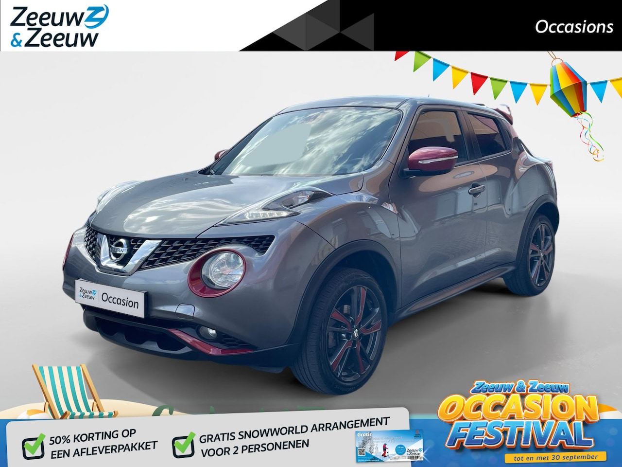 Nissan Juke - 1.2 DIG-T S/S N-Connecta UNIEK!! | Navigatie| Cruise Control| Metallic lak| Spoiler| Zwart - AutoWereld.nl