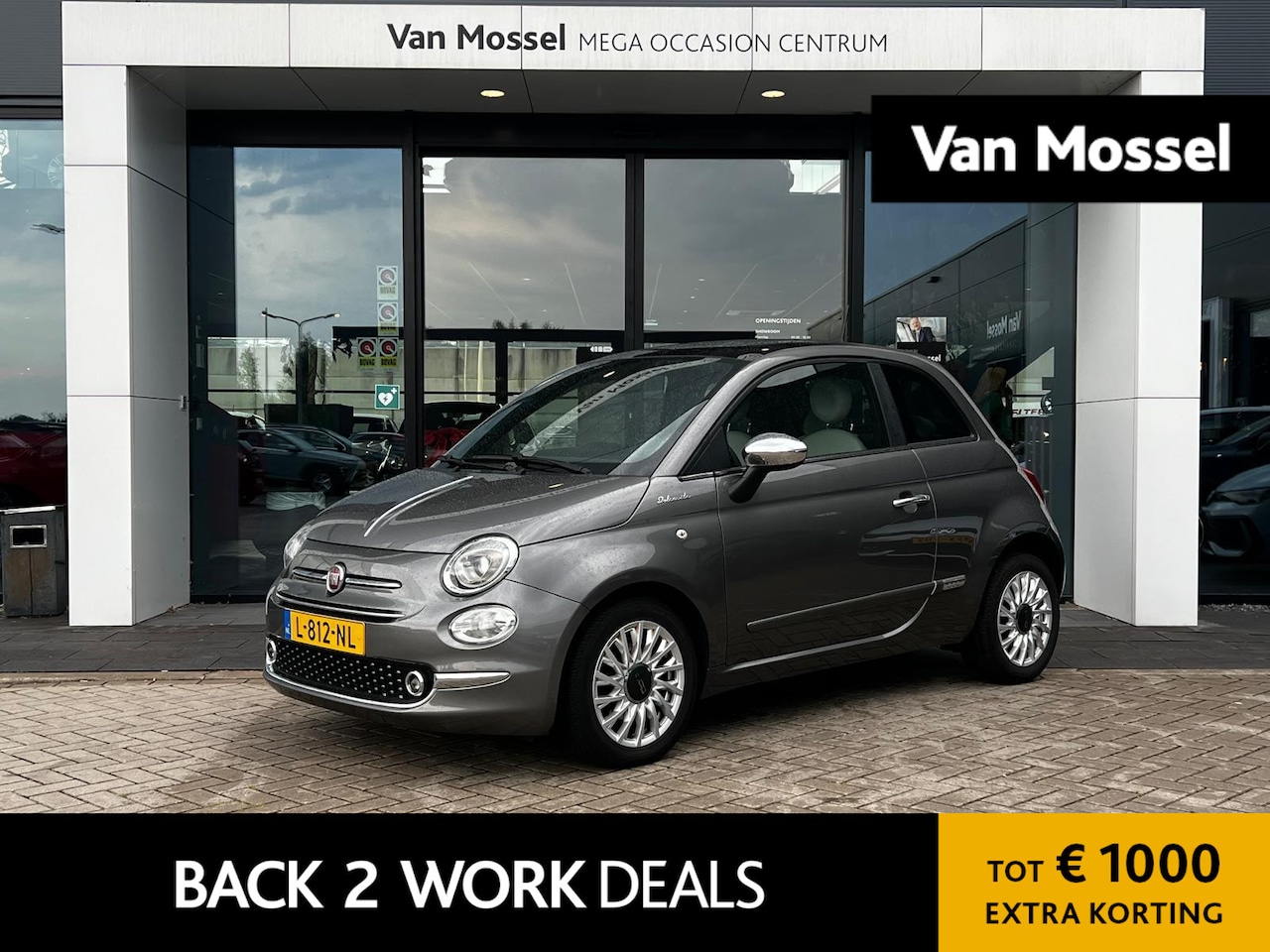 Fiat 500 - 1.0 Hybrid Dolcevita | PANO | Cruise Control | Bluetooth | Airco | DAB | Lichtmetalen velg - AutoWereld.nl