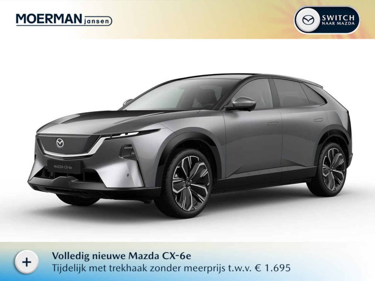 Mazda CX-6e - Takumi 78 kWh / Machine Grey / Warm Beige Maztex Interieur / 100% Electrisch / Nieuw model - AutoWereld.nl