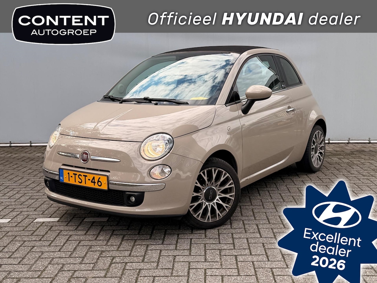 Fiat 500 C - C 0.9 85pk Twinair Turbo Lounge / Cabrio / Unieke Km Stand - AutoWereld.nl