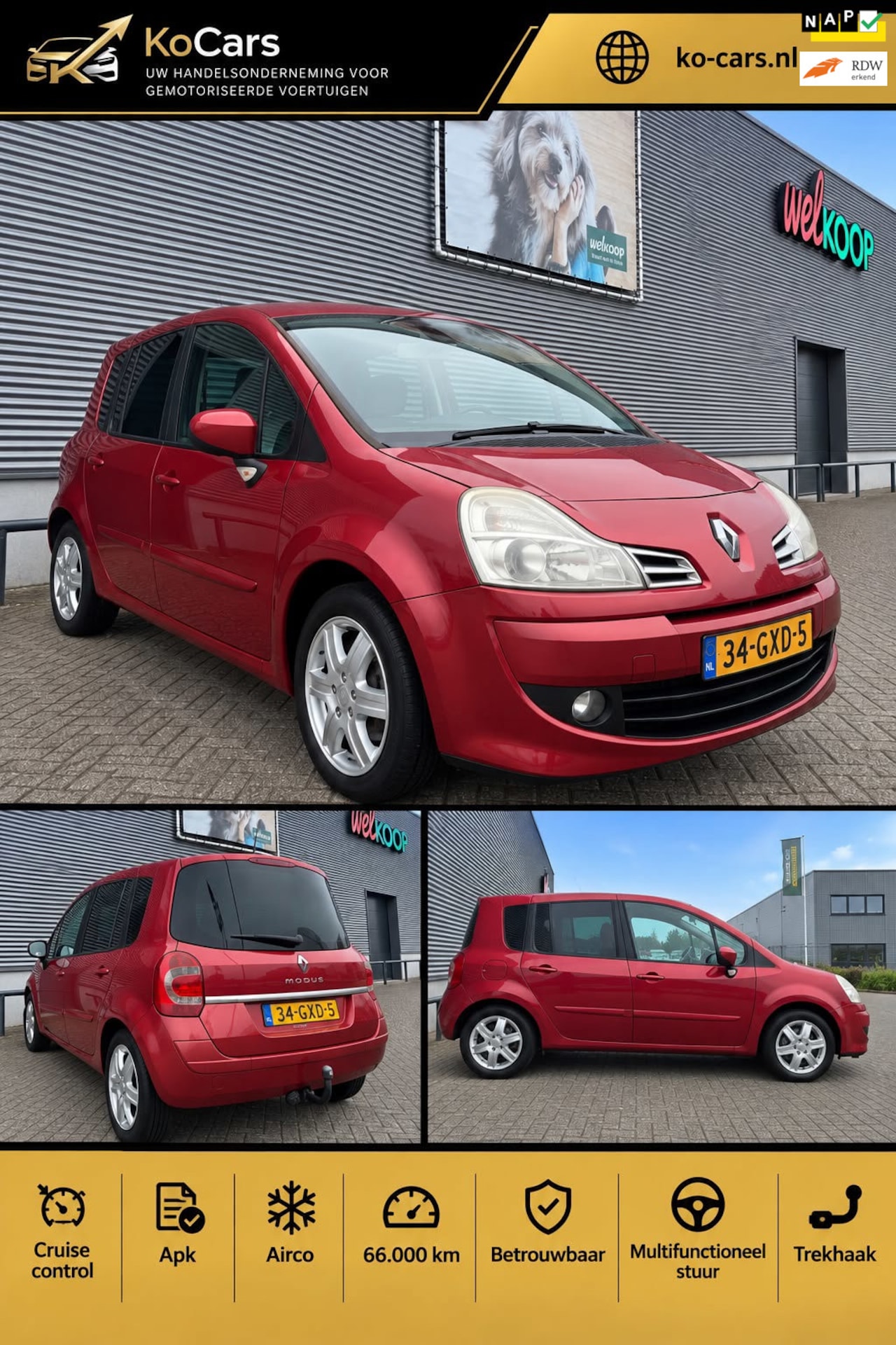 Renault Grand Modus - / Apk / Airco / Cruise / Pano / Lage km - AutoWereld.nl