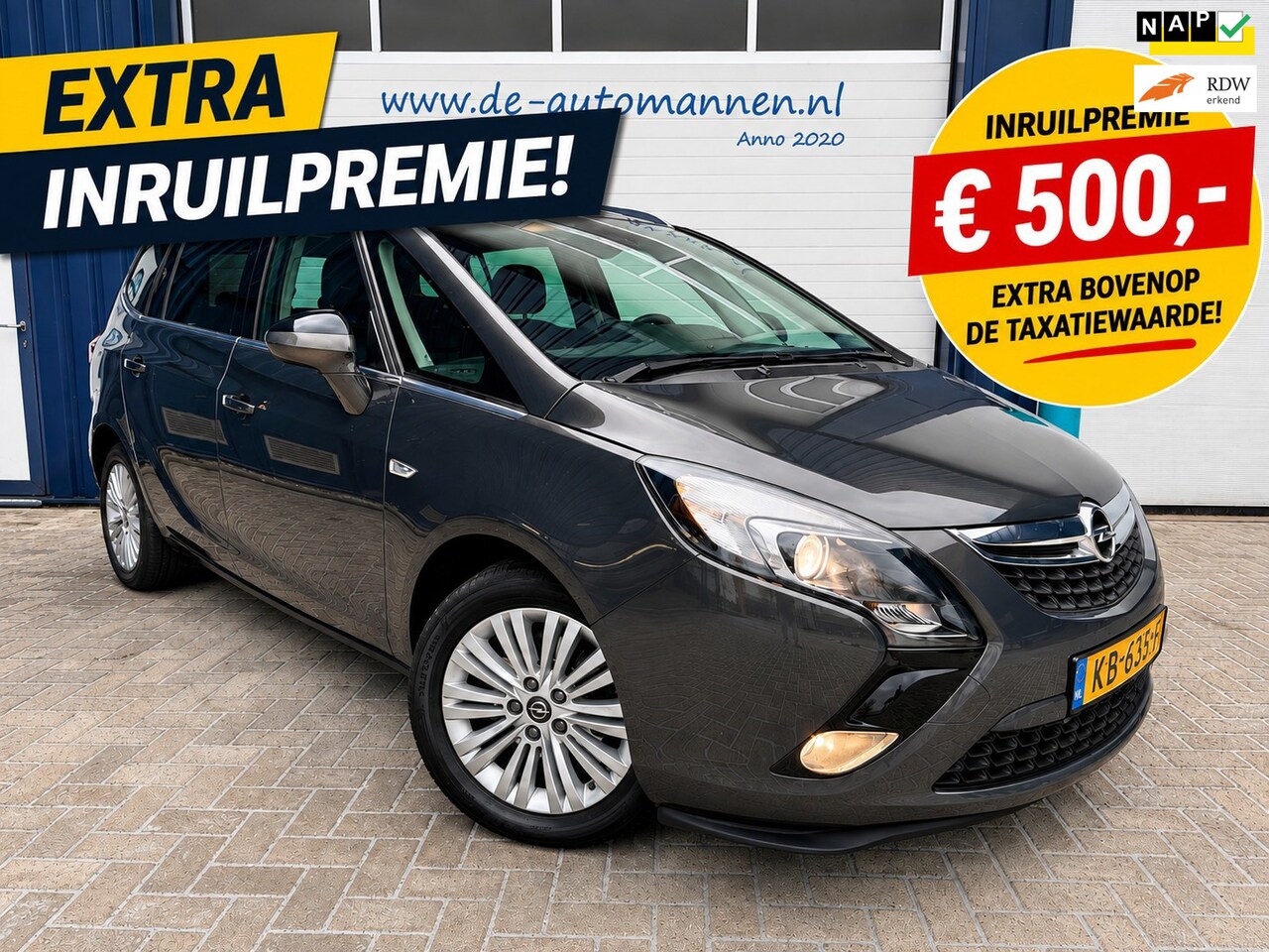 Opel Zafira Tourer - 1.4 Turbo 140 pk Automaat Edition 7pers / 1e EIG / LEER / NAVI / ECC / WINTERPACK - AutoWereld.nl