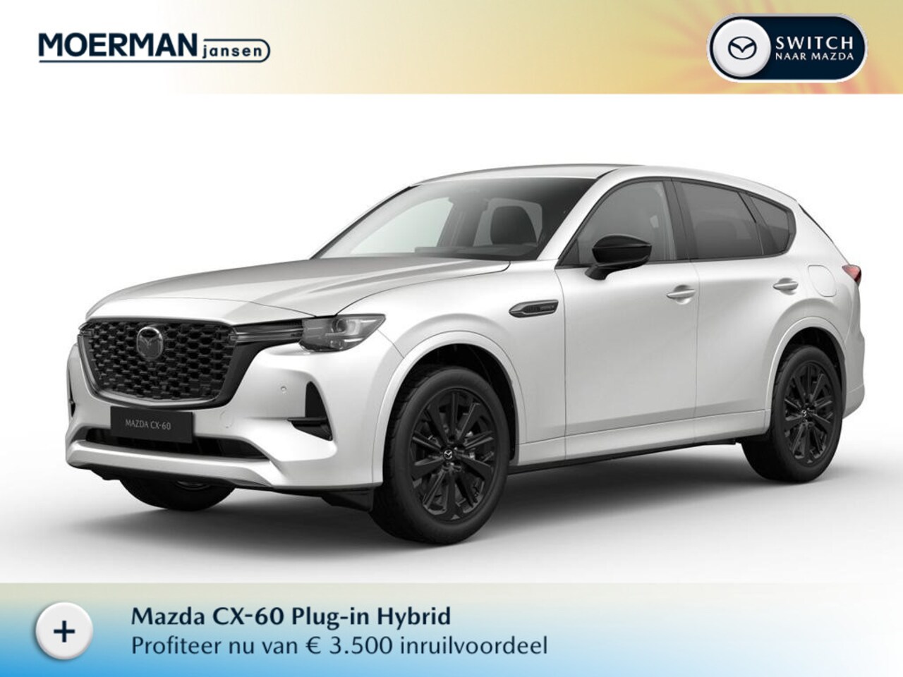 Mazda CX-60 - 2.5 e-SkyActiv PHEV Homura Business Edition / Rhodium White - AutoWereld.nl