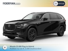Mazda CX-80 - 2.5 e-SkyActiv PHEV Homura Plus / Jet Black / Zwart Nappa leder