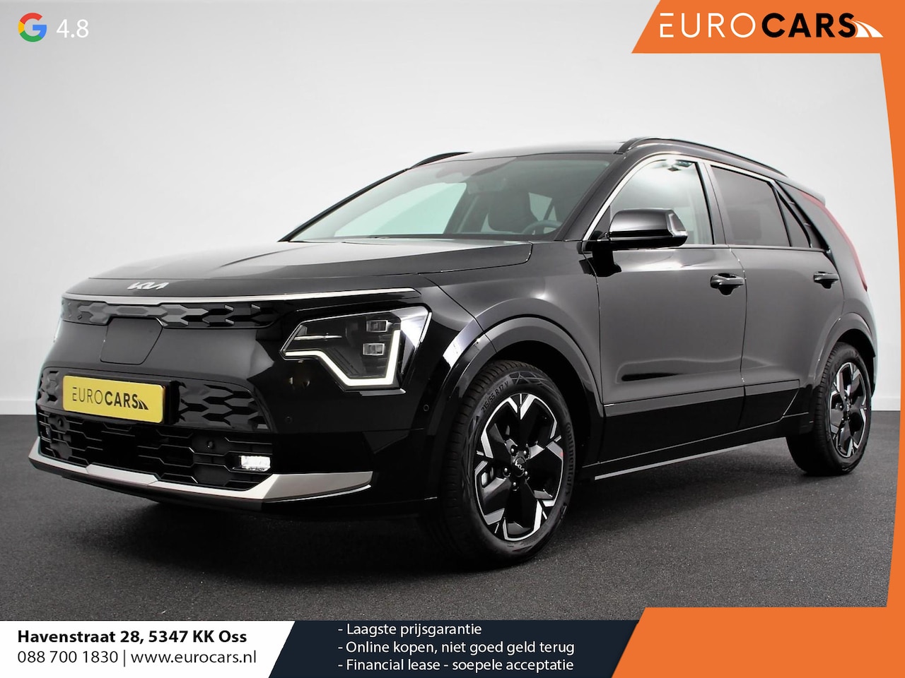 Kia Niro EV - ExecutiveLine 64.8 kWh Navigatie Half Leder Schuif-kantel dak Elektrische bedienbare achte - AutoWereld.nl