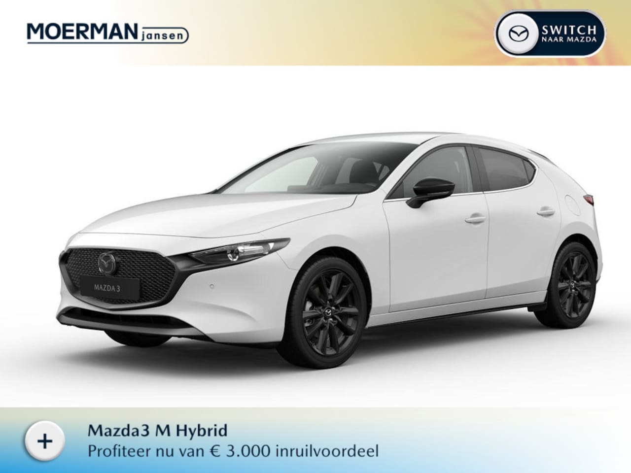 Mazda 3 - 2.5 e-SkyActiv-G M Hybrid 140 Homura / Arctic White - AutoWereld.nl