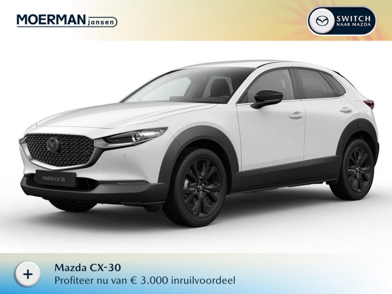 Mazda CX-30 - 2.5 e-SkyActiv-G M Hybrid Homura / Arctic White - AutoWereld.nl