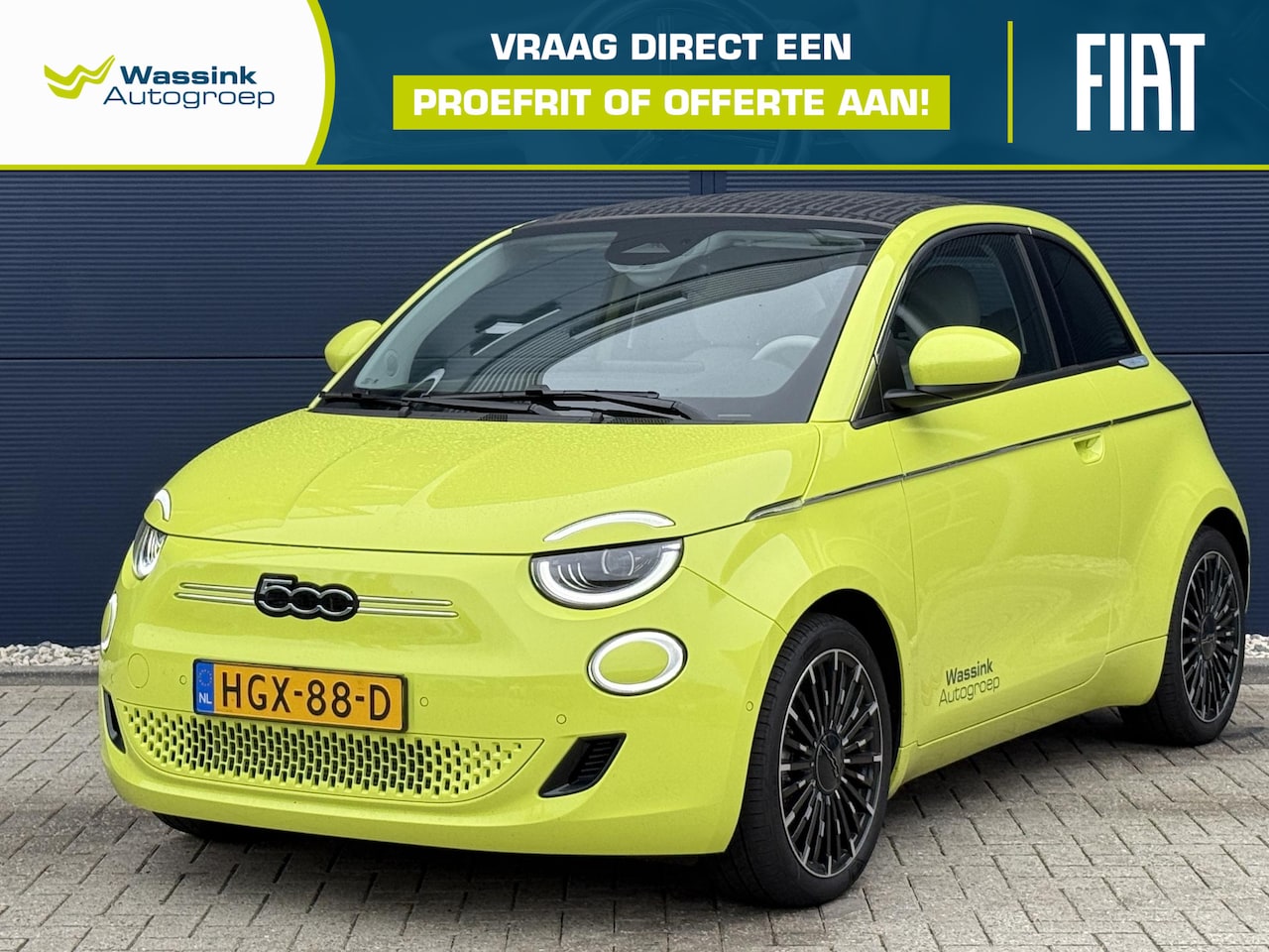 Fiat 500 C - La Prima Cabrio 42kWh I Navigatie I Adaptive Cruise Control I Camera I Parkeersensoren Voo - AutoWereld.nl