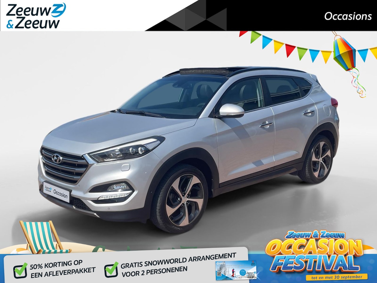 Hyundai Tucson - 1.6 T-GDi Premium 4WD | STOEL VERWARMING | SCHUIFKANTELDAK | CAMERA | NAVIGATIE | ELEKTRIS - AutoWereld.nl