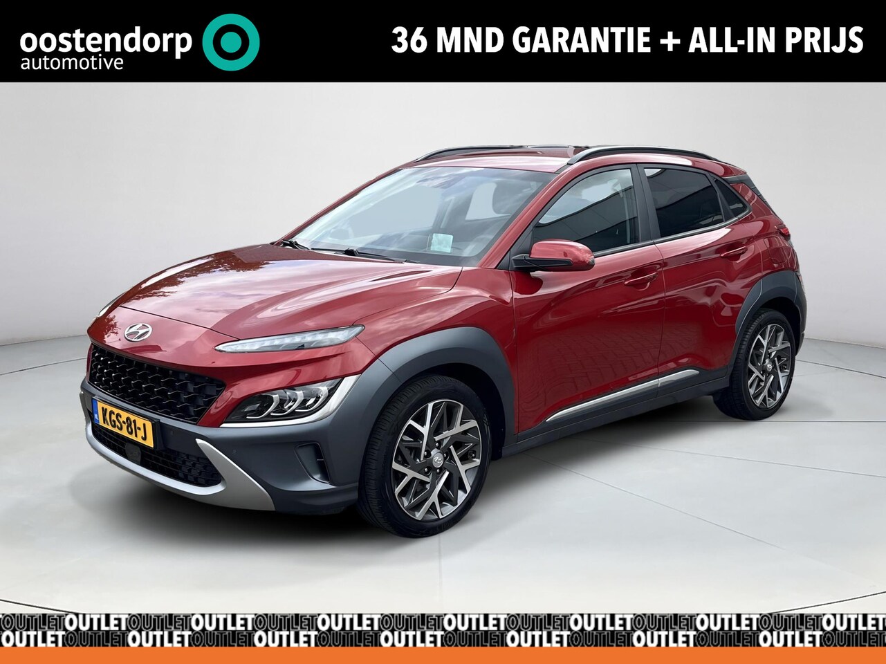 Hyundai Kona - 1.6 GDI HEV Premium | All-in prijs | 3 jaar garantie | Automaat | Leder | Meest luxe uitvo - AutoWereld.nl