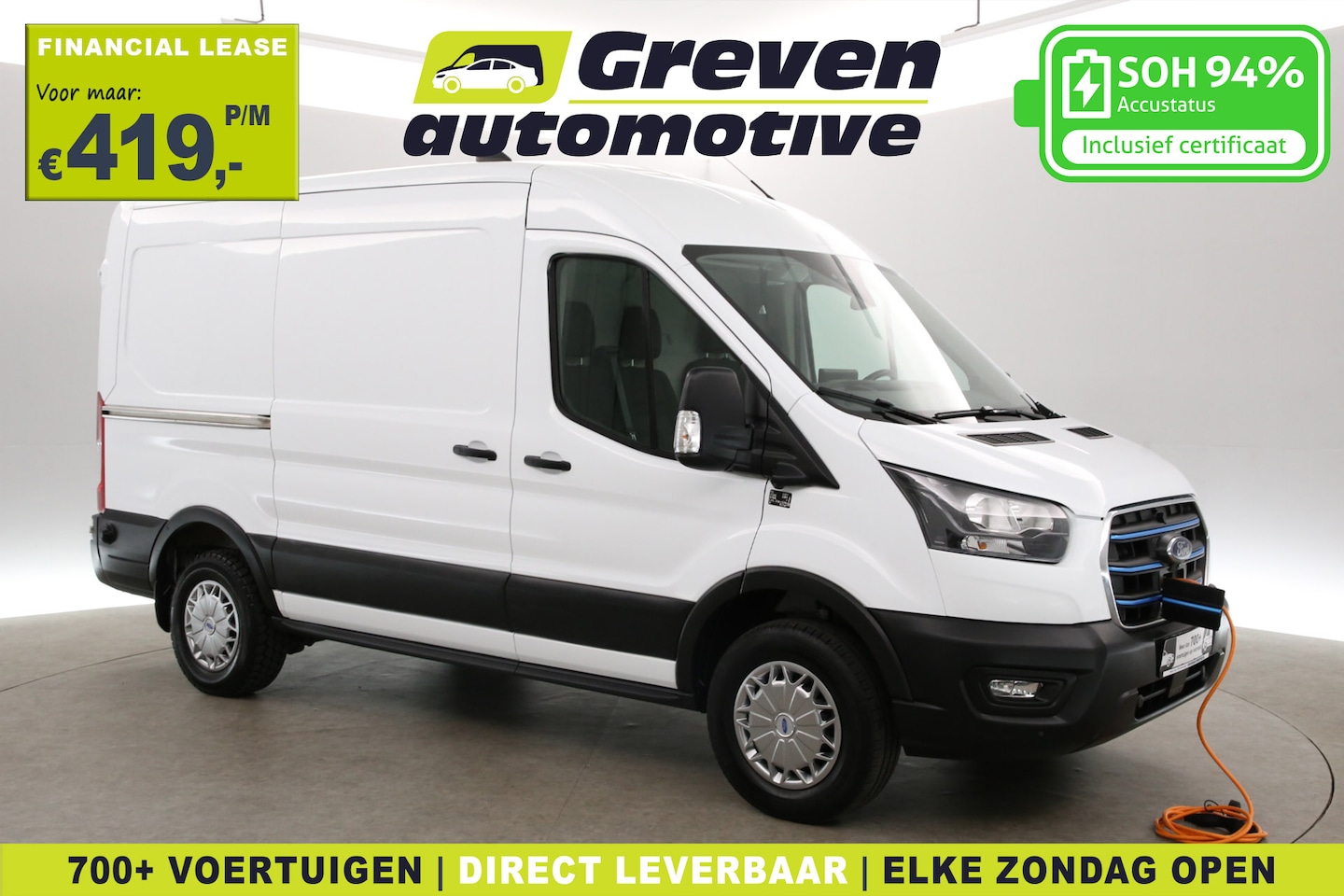 Ford E-Transit - L2H2 68 kWh | Snelladen | SOH 94% | 360° Camera | Clima | 3 Zits | Cruise | Carplay | Park - AutoWereld.nl