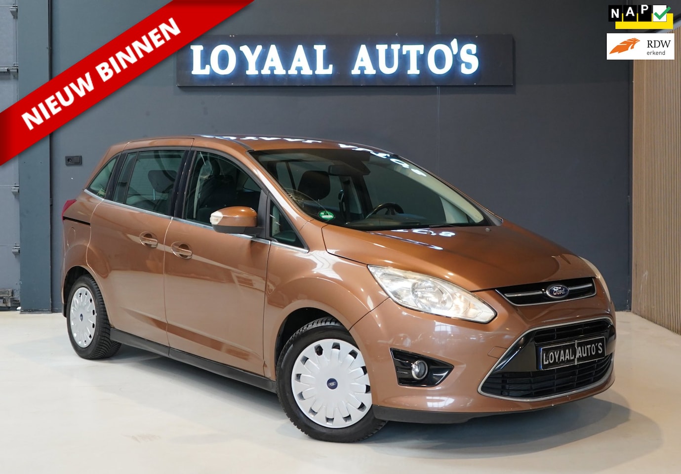 Ford Grand C-Max - 1.0 Titanium 7p. | CRUISE | PDC | AIRCO | NAVI | NAP | ELEK. RAMEN | APK | START/STOP KNOP - AutoWereld.nl