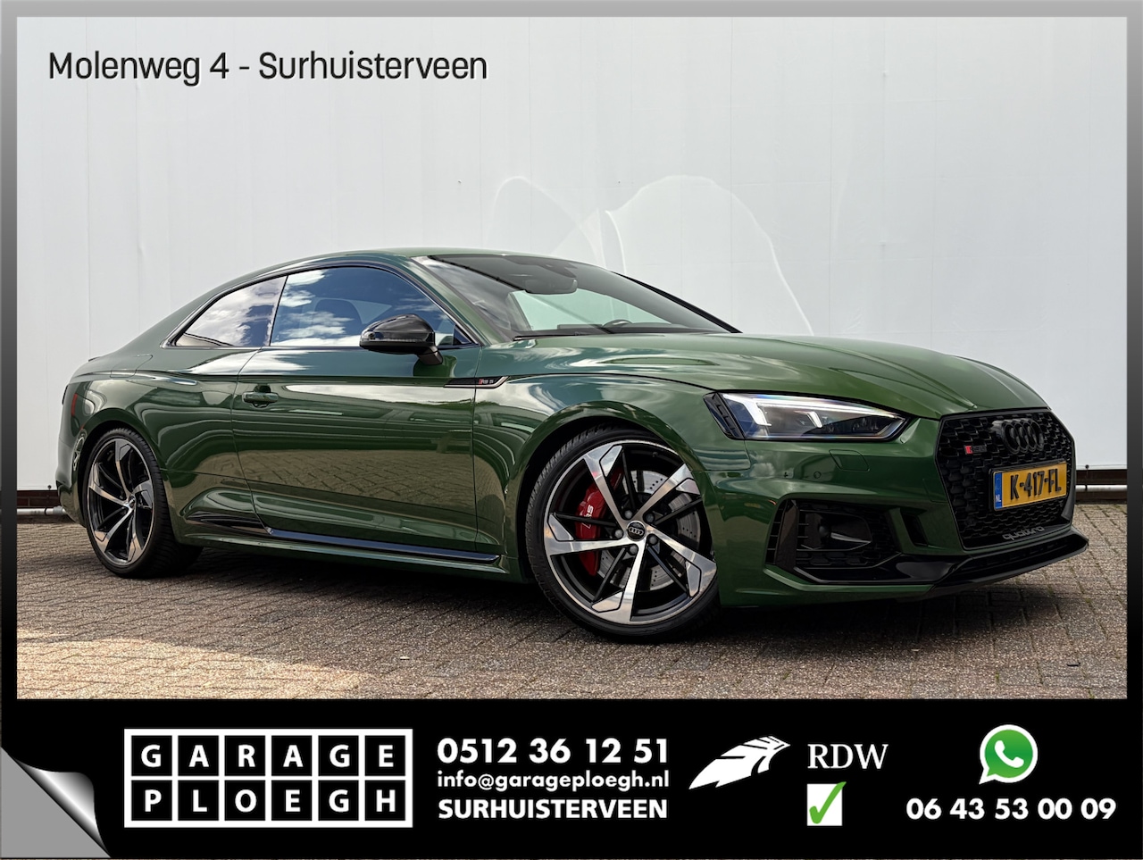 Audi A5 Coupé - 2.9 TFSI RS 5 quattro HULK Milltek Audi Exclusive HUD Carbon - AutoWereld.nl
