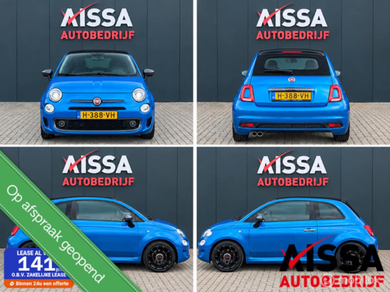 Fiat 500 C - 0.9 TwinAir Turbo Riva 105pk Zesbak Speciale Uitvoering Cabrio Navi Leer Cruise Clima Pdc - AutoWereld.nl