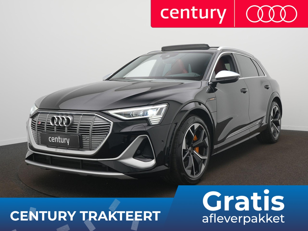 Audi e-tron - S quattro 95 kWh 503PK | Panodak | RS-Stoelen | Rood-Leder | B&O - AutoWereld.nl