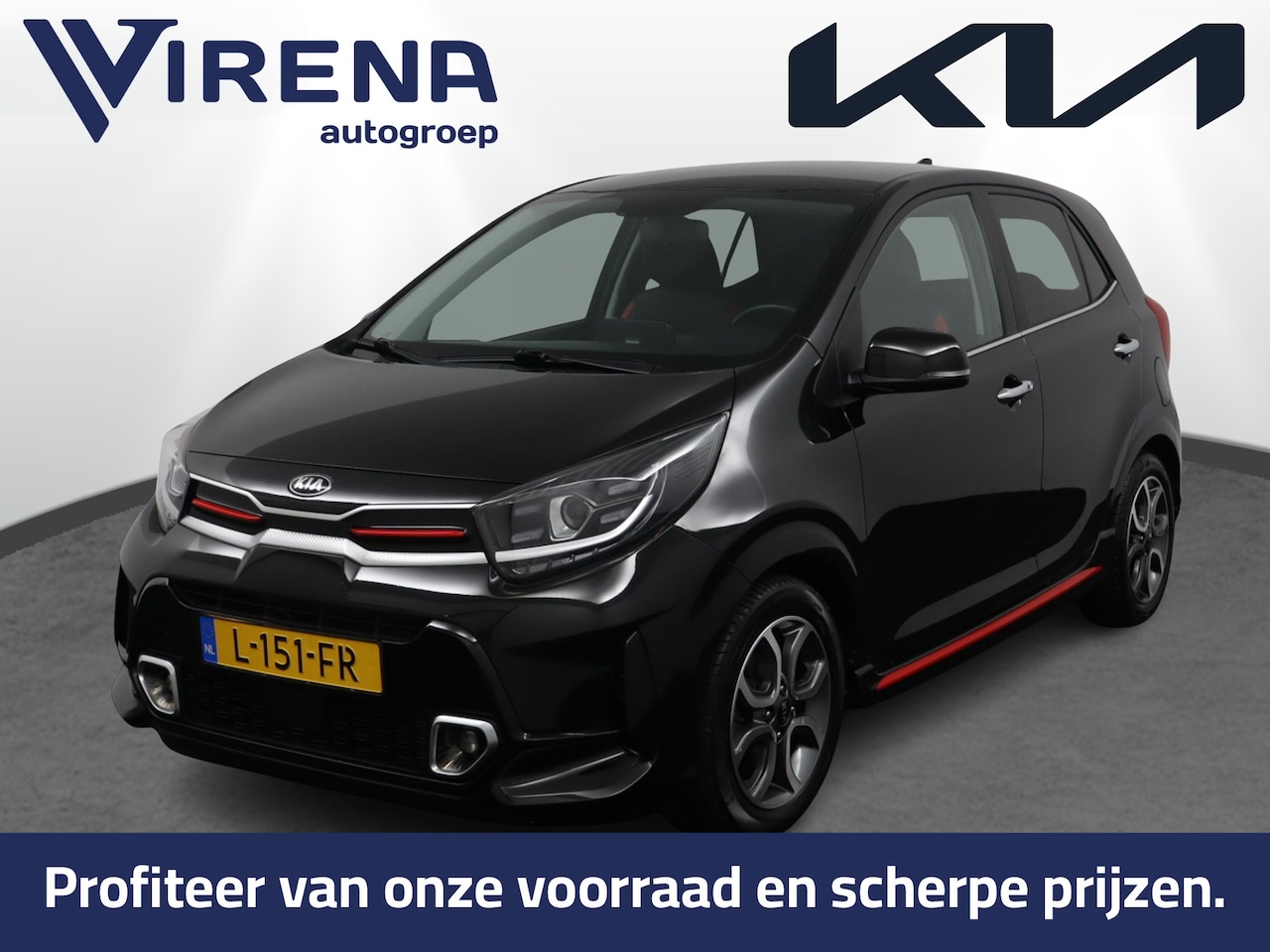 Kia Picanto - 1.0 DPi GT-Line Navigatie - Achteruitrijcamera - Lederen bekleding - Climate control - Cru - AutoWereld.nl