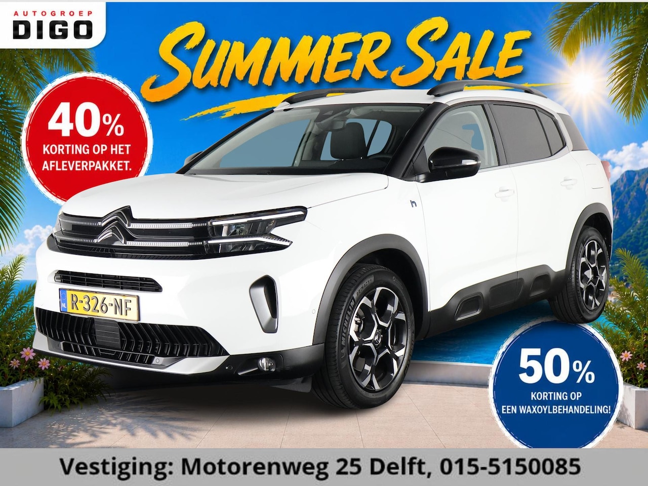 Citroën C5 Aircross - 1.6 PLUG-IN HYBRID BUSINESS+ AUTOM. GAR 10/2032* NAVI. BLIND SPOT.TREKHAAK.CAMERA. - AutoWereld.nl