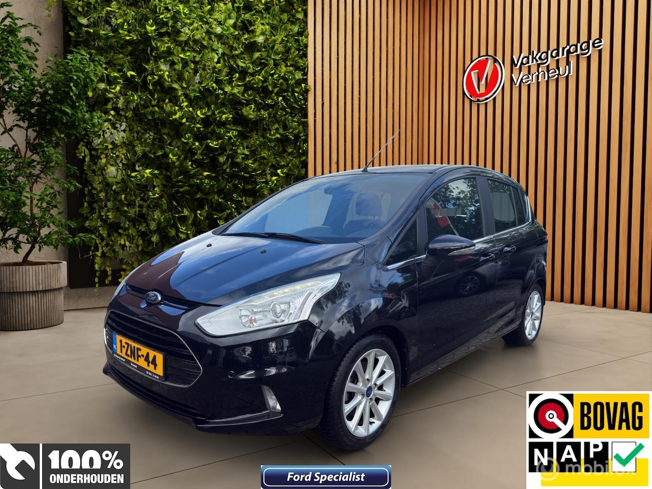 Ford B-Max - 1.0 EcoBoost Titanium ✅Trekhaak ✅Navi ✅Nap - AutoWereld.nl