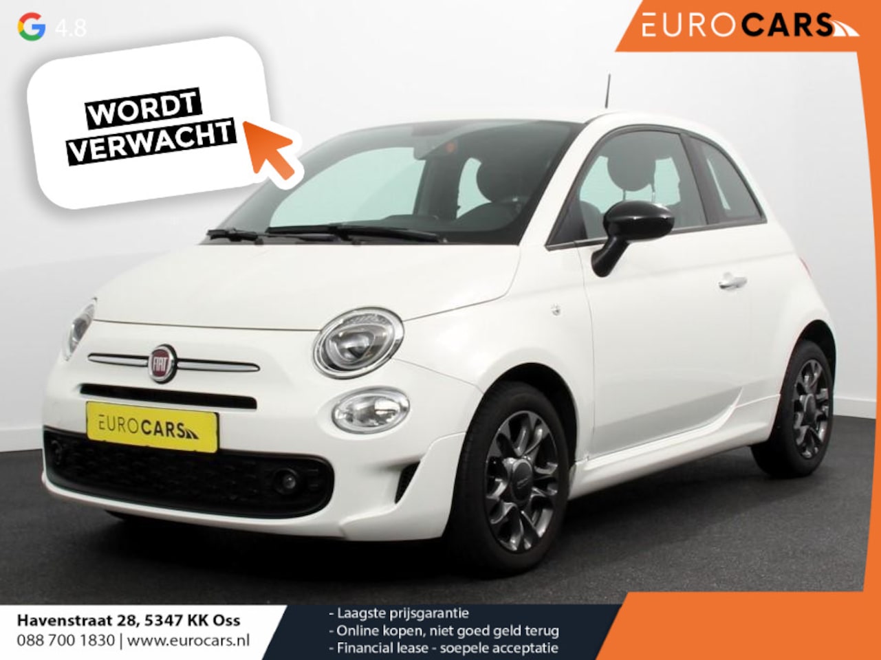Fiat 500 - 1.0 Hybrid Sport Climate control Cruise control Lichtmetalen velgen Groot scherm Sportstoe - AutoWereld.nl