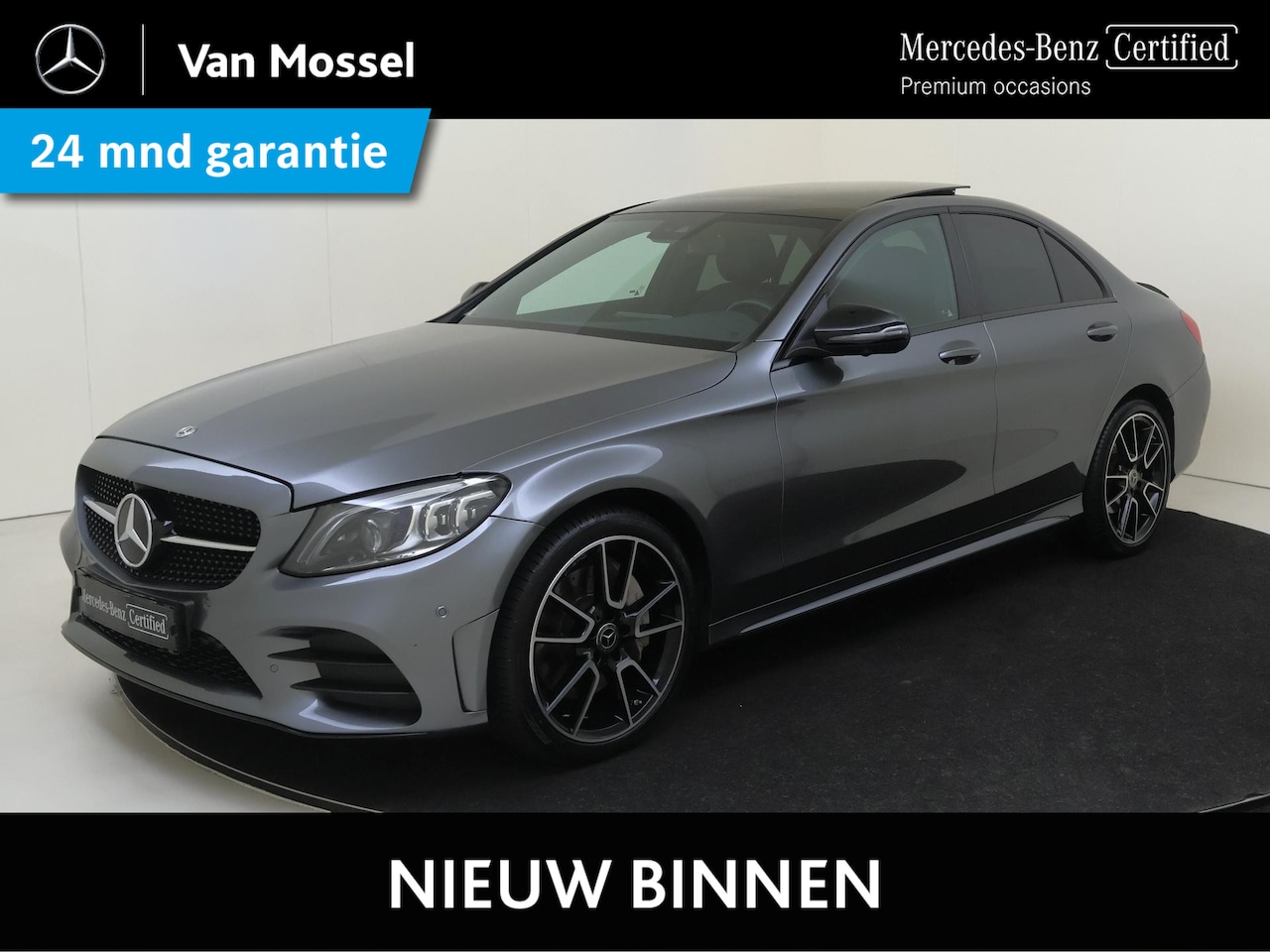 Mercedes-Benz C-klasse - 300 e Business Solution AMG Limited /Panoramadak /360 Camera /19 Inch /Nightpakket /Digita - AutoWereld.nl