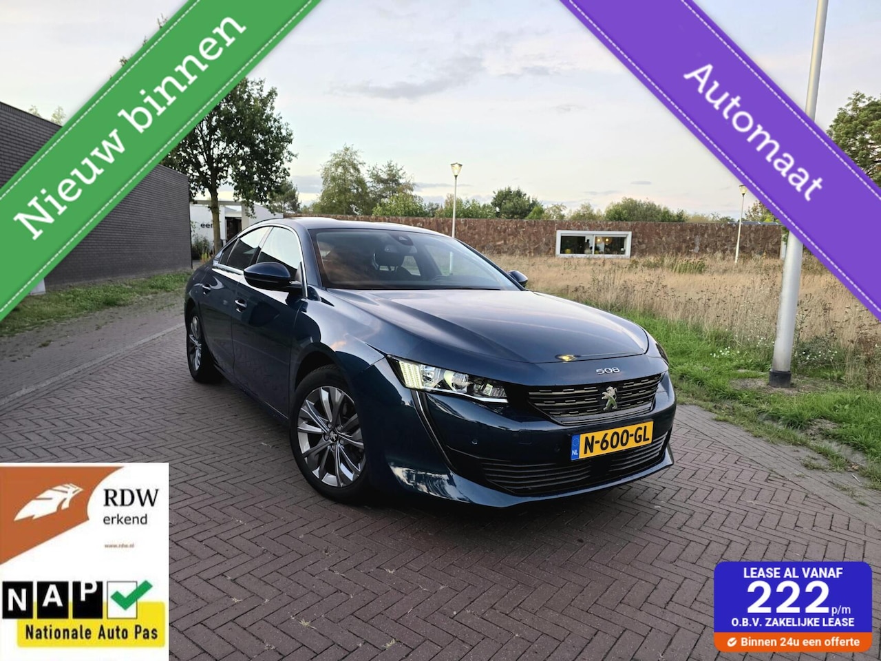 Peugeot 508 - 1.2 PureTech Blue Lease Active DB VV Navi/Camera/APK - AutoWereld.nl