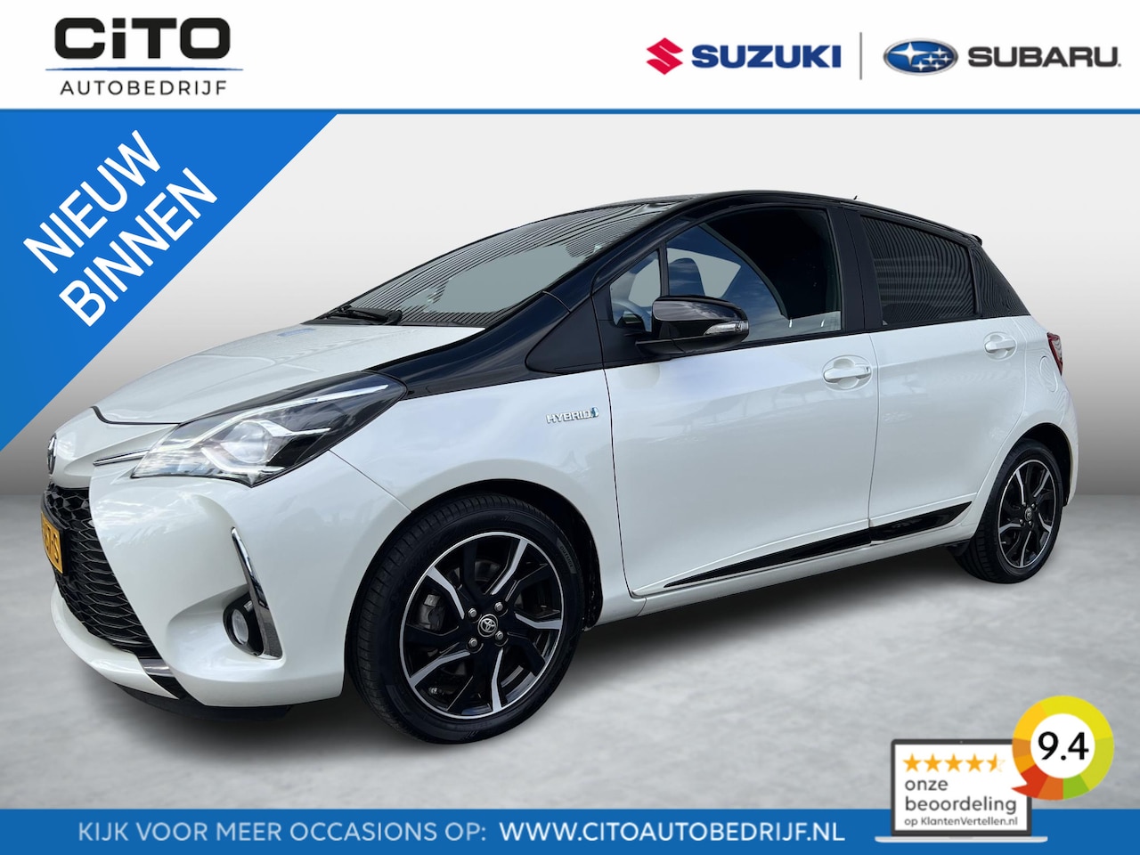 Toyota Yaris - 1.5 Hybrid Bi-Tone Automaat | 16" Lichtmetalen Velgen | Climate Control | Elek. Raambedien - AutoWereld.nl