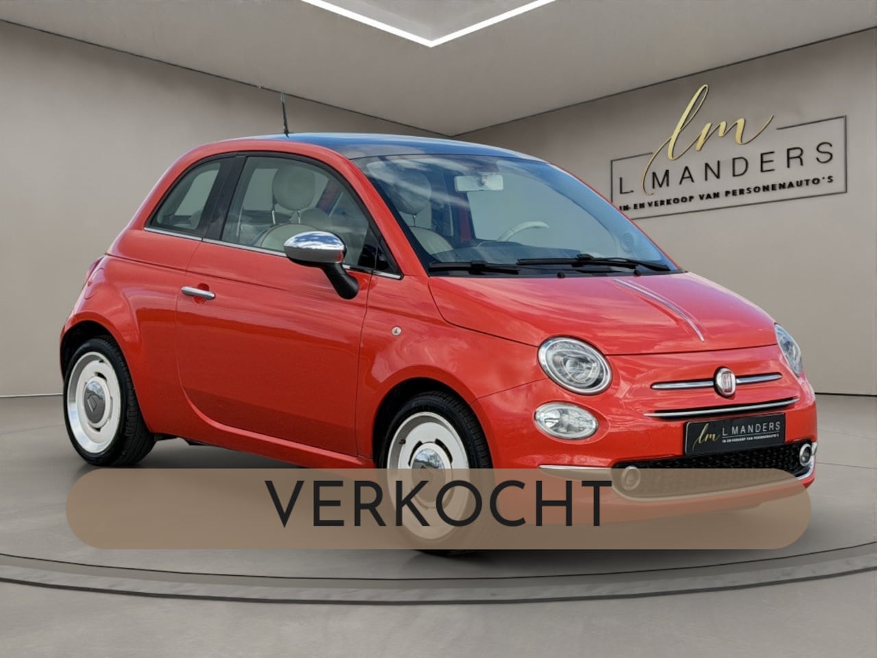 Fiat 500 - 0.9 TwinAir T Anniversario 2018 ORANJE | Panoramadak | Airco - AutoWereld.nl