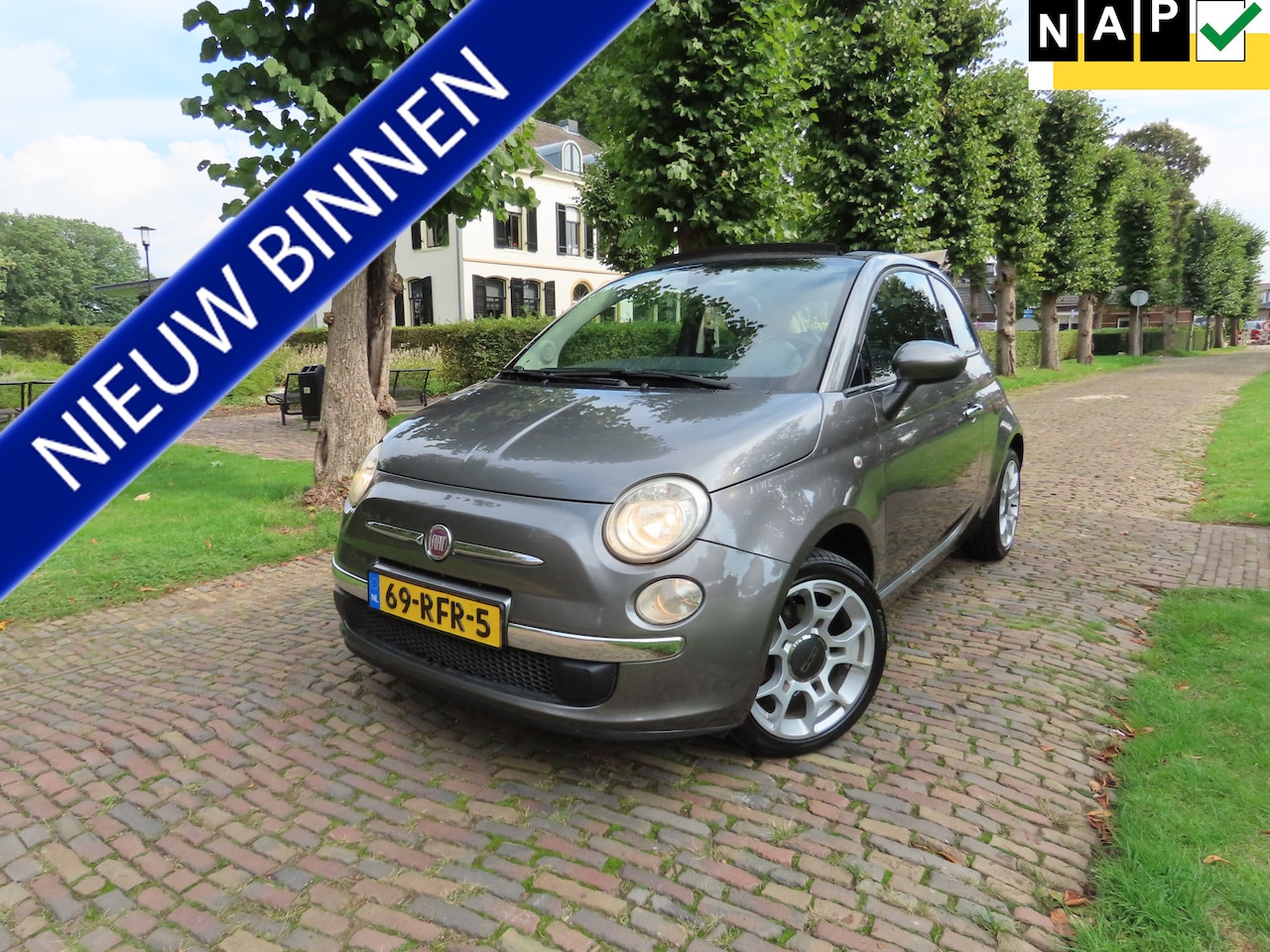 Fiat 500 C - 0.9 TwinAir Lounge Cabrio Automaat Airco Leer Pdc Multifunctioneel stuurwiel 16' Lm Velgen - AutoWereld.nl