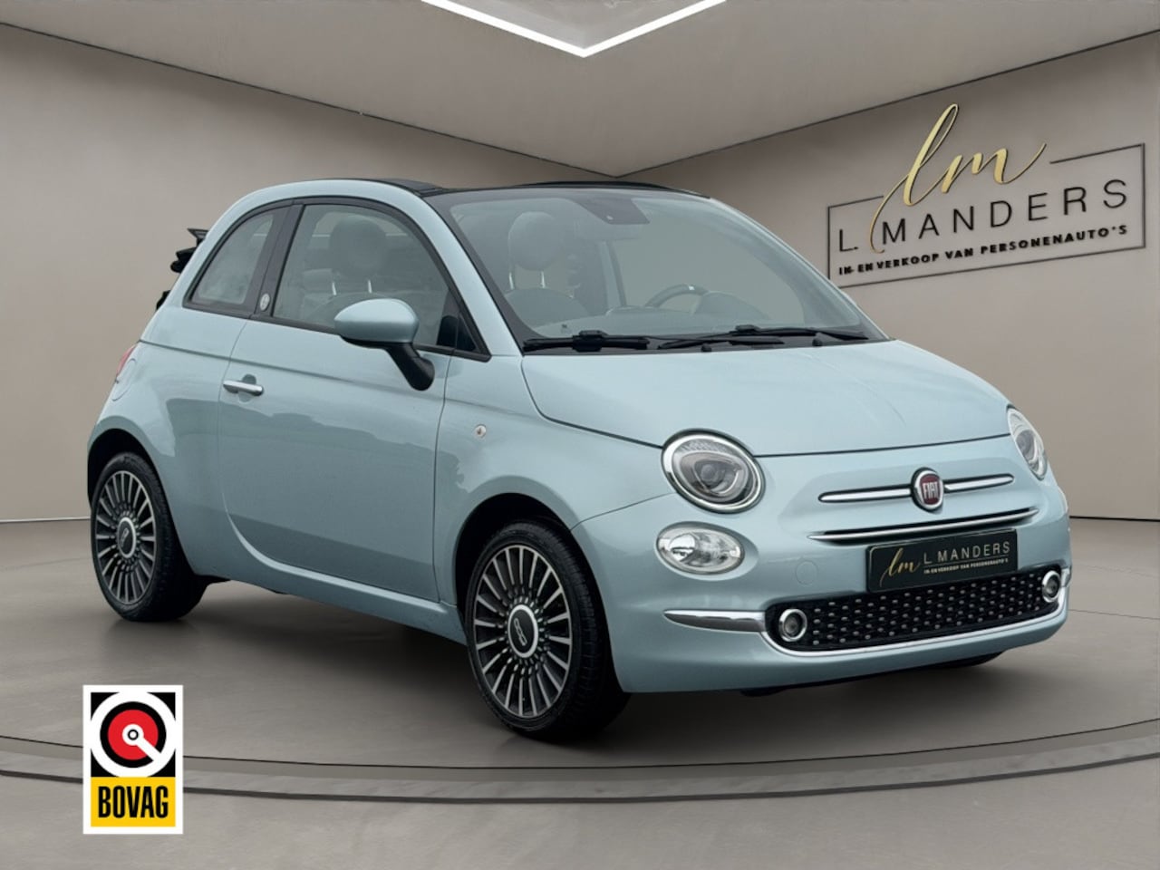 Fiat 500 C - 1.0 Hybrid Launch Edition 2020 BLAUW | Cabrio | Display | PDC - AutoWereld.nl