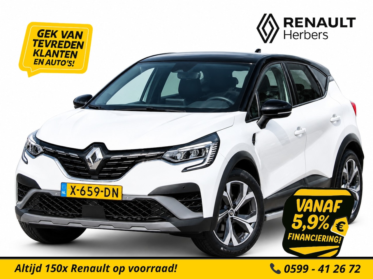 Renault Captur - 1.3 mild hybrid 160 R.S. Line SIDESTEPS / ADAPT CRUISE / CAMERA / VOL! - AutoWereld.nl