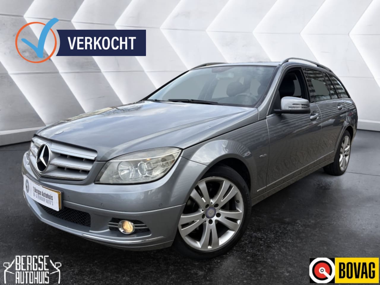 Mercedes-Benz C-klasse Estate - 180 K Bl.E.BnsEd.Av. AUT. ECC CRUISE NAVI - AutoWereld.nl