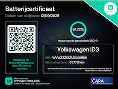 Volkswagen ID.3 - Pro 58 kWh SOH 91, 72%, parkeersensoren voor en achter, multifunctioneel stuurwiel, lane a