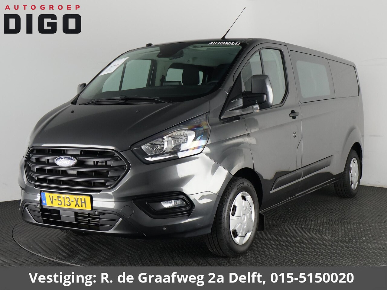 Ford Transit Custom - ROLSTOELVERVOER 320 2.0 TDCI L2H1 Limited DC | Marge auto | Stoelverwarming | Trekhaak - AutoWereld.nl