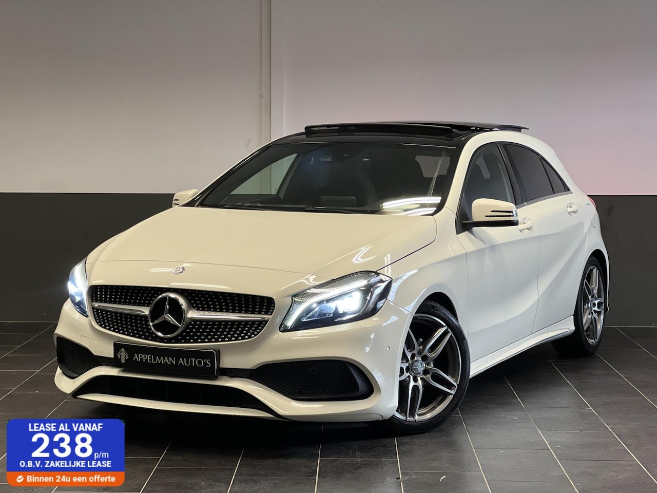 Mercedes-Benz A-klasse - 180 AMG|Sfeer|Camera|Dodehoek|Clima|Pano| - AutoWereld.nl