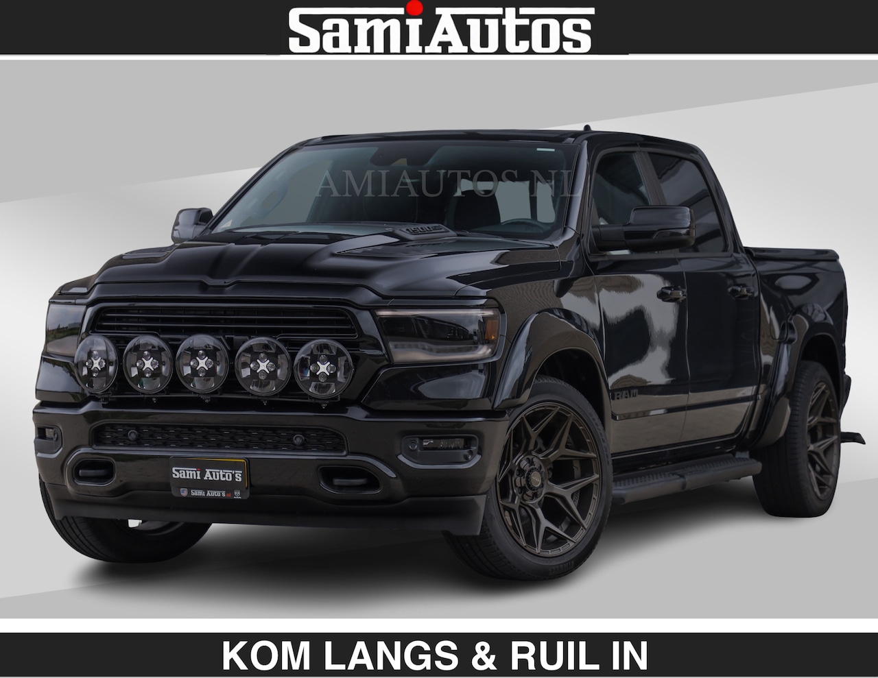 Dodge Ram Pick Up - WIDE BODY | 5.7 V8 HEMI | BRONZE BREDE WIELEN | OPEN UITLAAT KLEP | ZEER DIK | DUBBELE CAB - AutoWereld.nl