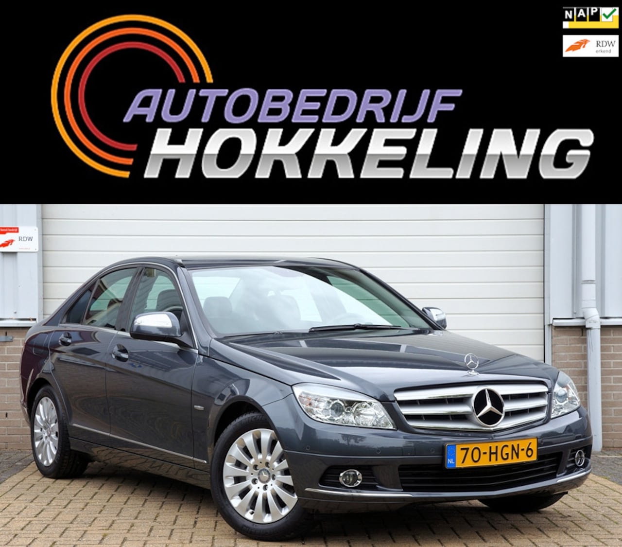 Mercedes-Benz C-klasse - 180 K Elegance 156pk; Leder+Navi=UNIEK !! - AutoWereld.nl