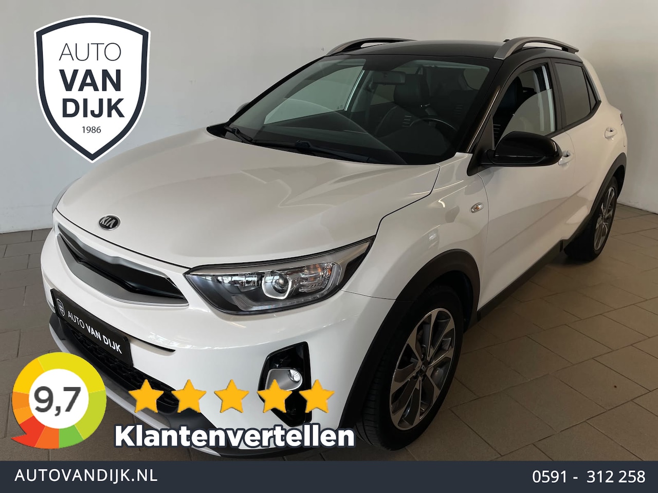 Kia Stonic - 1.0 T-GDi Sports Edition AIRCO NAVI CRUISE BLUETOOTH MULTI STUUR CAMERA ELEK RAMEN CENT VE - AutoWereld.nl