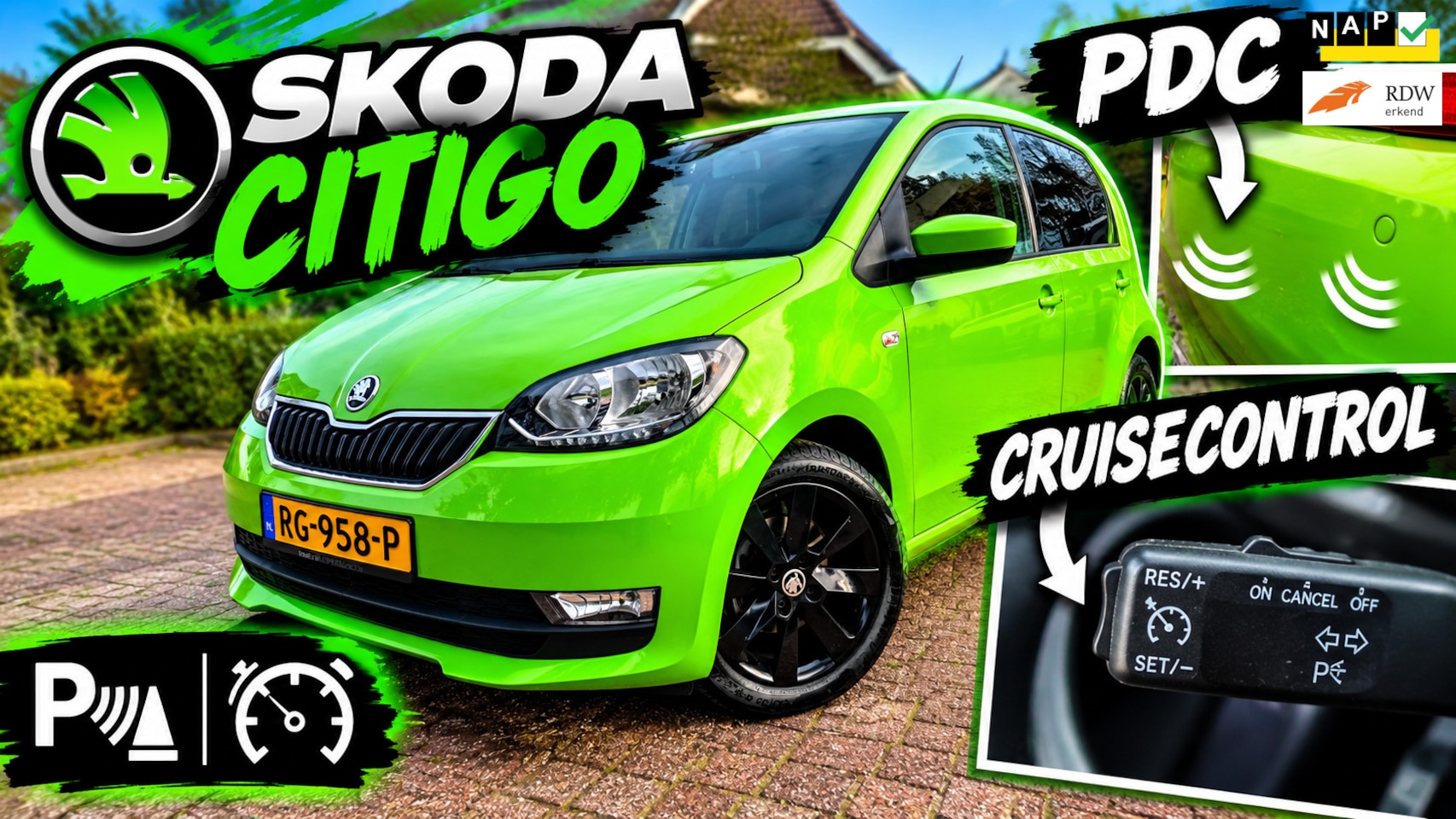 Skoda Citigo - 1.0 Greentech Ambition 1.0 Greentech Ambition, Cruise, PDC - AutoWereld.nl