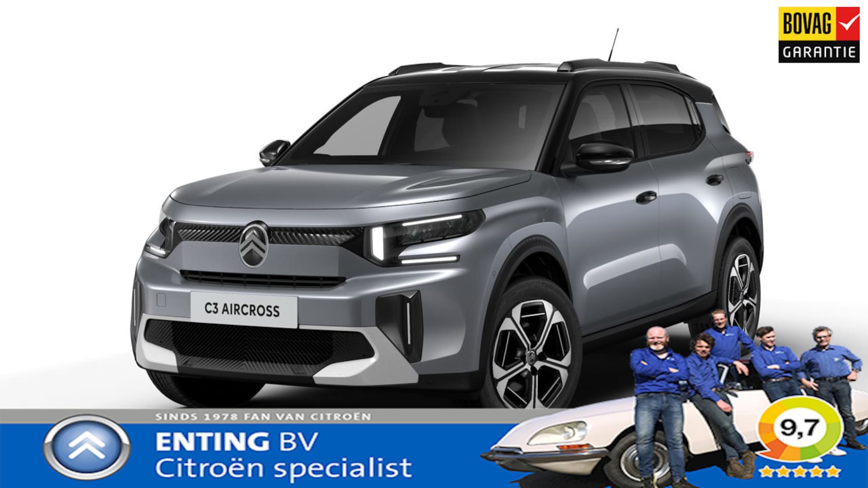 Citroën Ë-C3 Aircross - Max 113pk Comfort Range 44 kWh MAX 3 FASE CAMERA SOH 100% - AutoWereld.nl