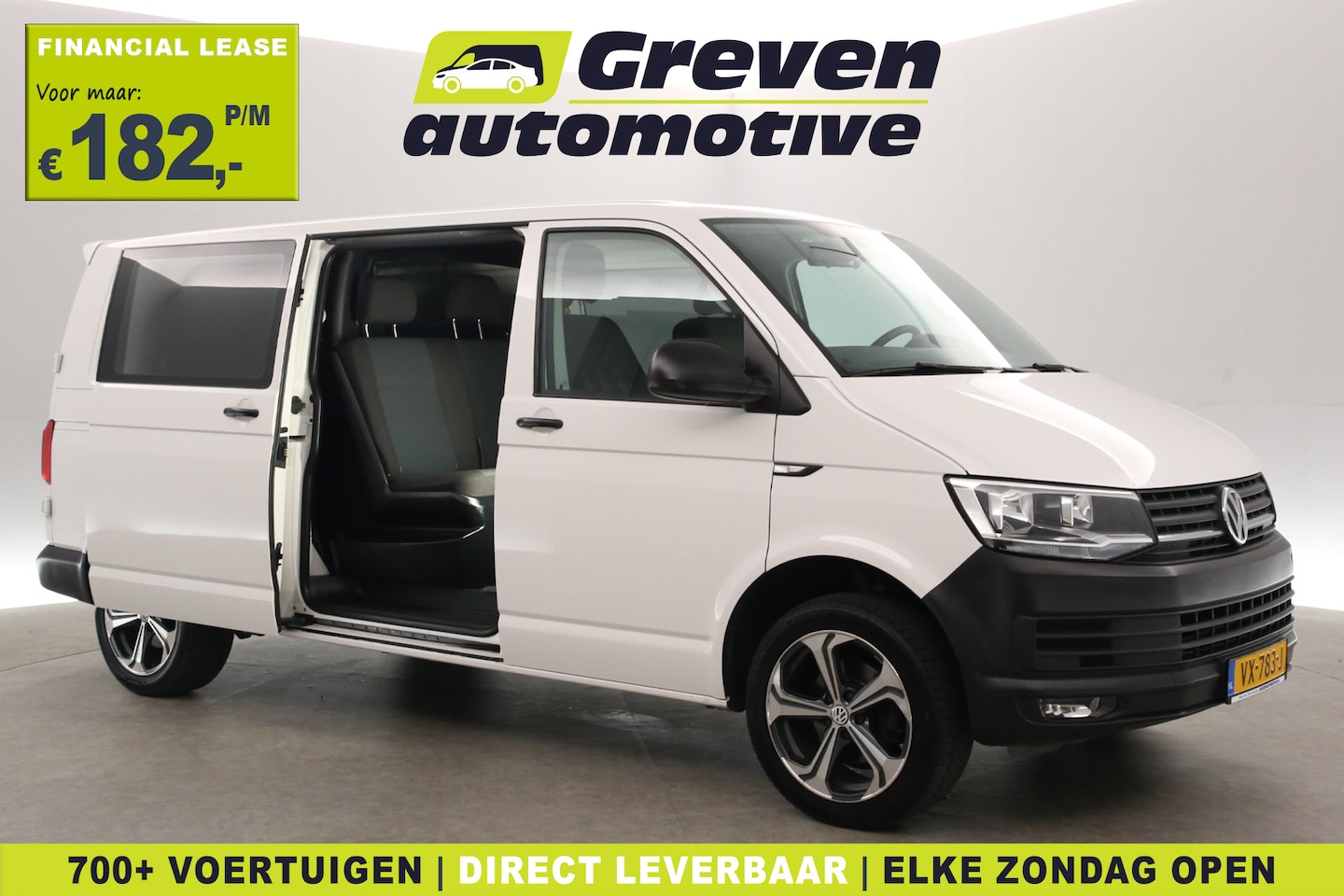 Volkswagen Transporter - 2.0 TDI L2H1 140PK | Dubbele Cabine | Airco | Cruise | Navi | Trekhaak | Parkeersens. - AutoWereld.nl
