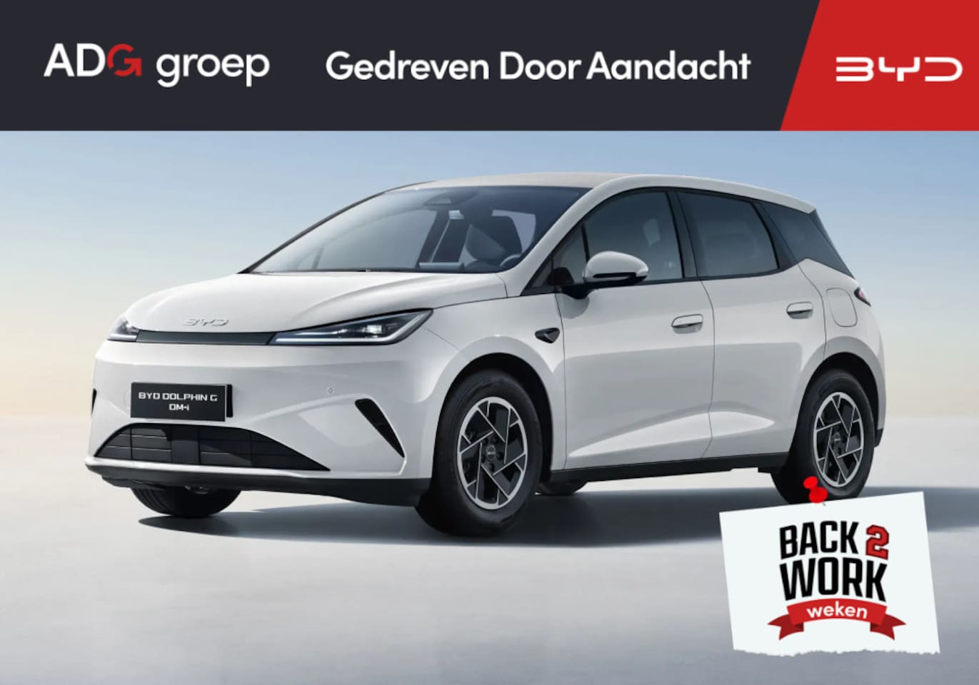 BYD DOLPHIN G - DM-i Comfort NIEUW/ 1040 KM / Skiing White / 105 EV / 360°-camera / HUD / - AutoWereld.nl