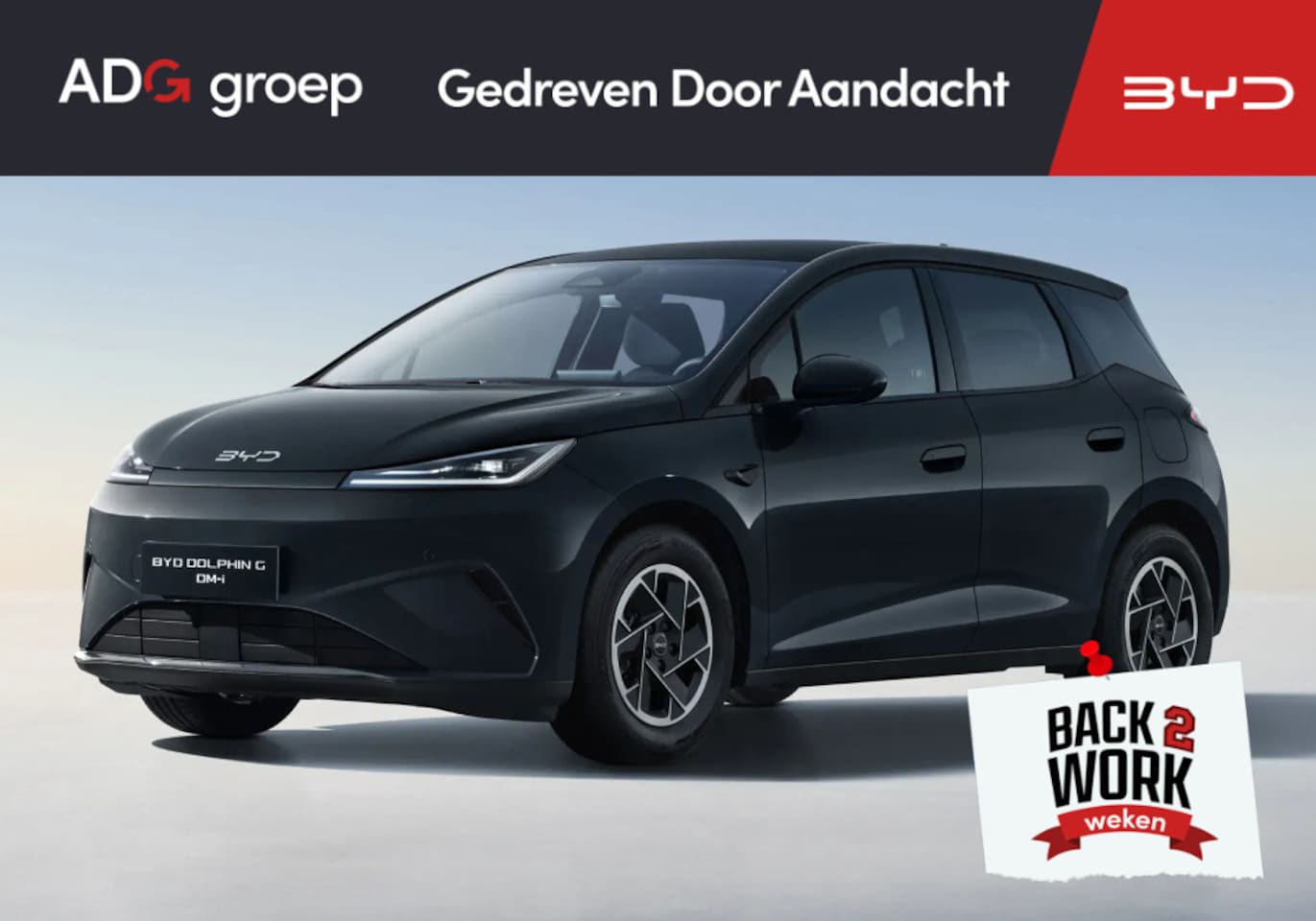 BYD DOLPHIN G - DM-i Boost NIEUW/ 1040 KM / Obsidian Black / 105 EV / Android Auto en Apple Carplay - AutoWereld.nl
