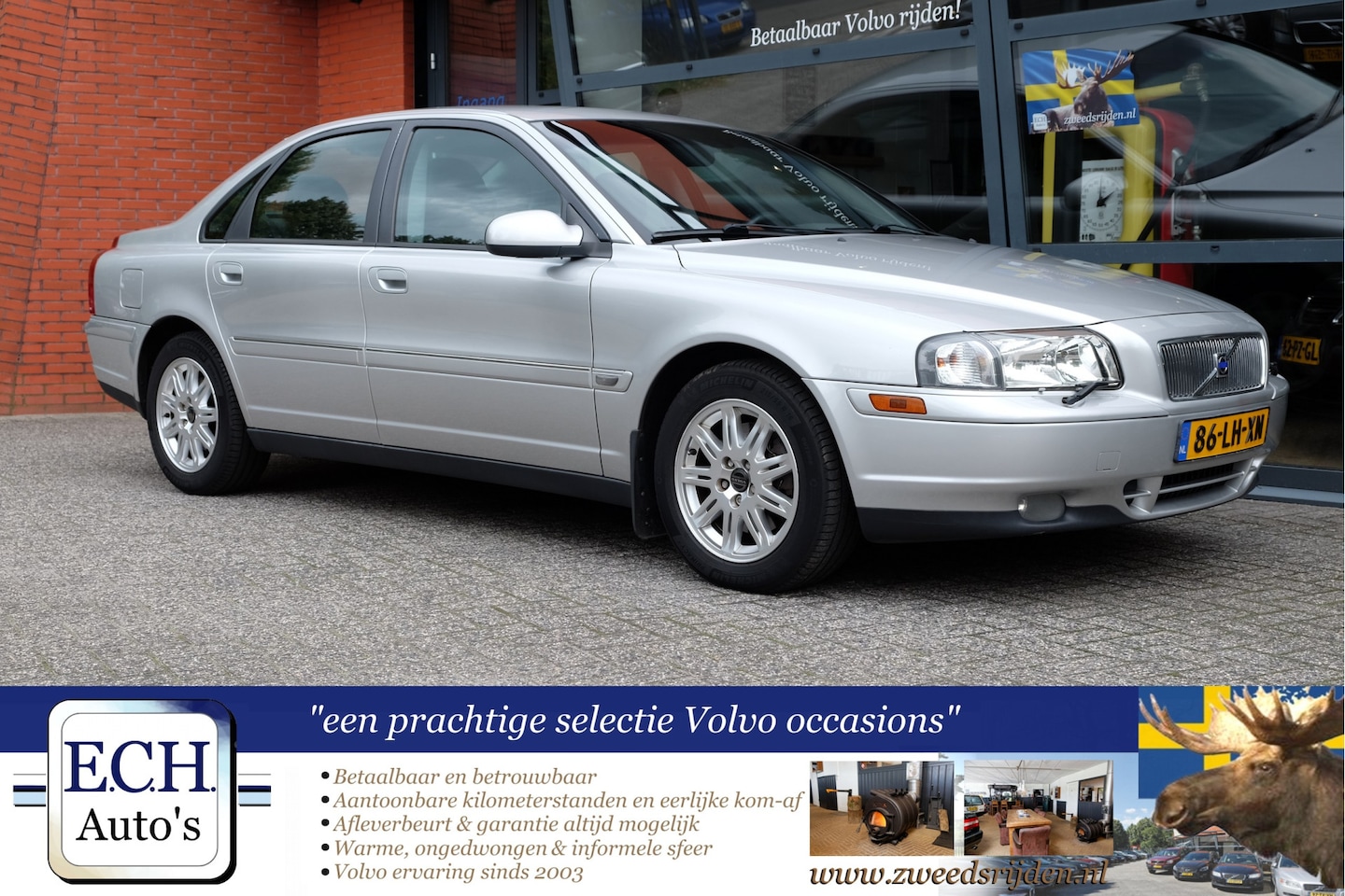 Volvo S80 - 2.4T 200 pk Elektr. stoel, Dealer onderhouden, Leer, Trekhaak - AutoWereld.nl