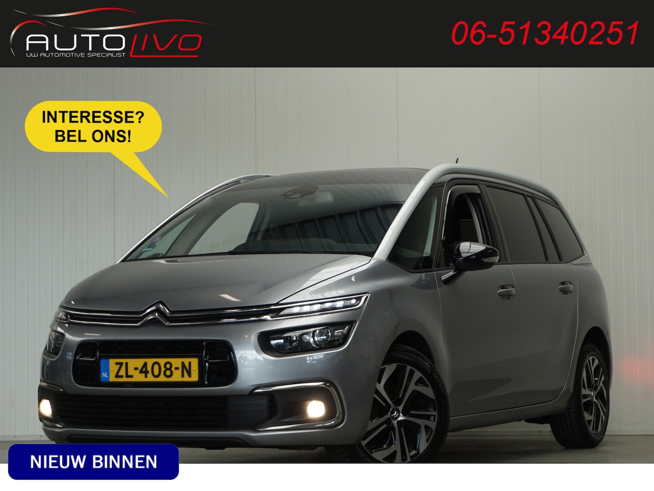 Citroën Grand C4 SpaceTourer - 1.2 PureTech Origins MASSAGE NAVI CLIMA PDC CAMERA etc. - AutoWereld.nl