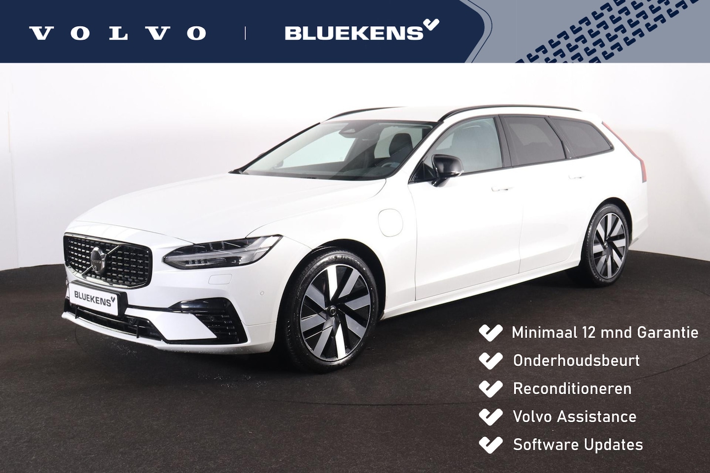 Volvo V90 - T6 Recharge AWD Plus Dark - IntelliSafe Assist & Surround - 360º Camera - Adaptieve LED ko - AutoWereld.nl